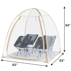 4 person weather pod size