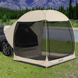 EighteenTek 2-IN-1 Pop Up SUV Tent Instant Camping Screen Tent For Hatchback & Station Wagon