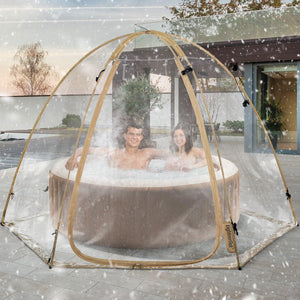 EighteenTek 10'x10' Pop Up Bubble Tent Fully Transparent Four Seasons Gazebos - Alvantor