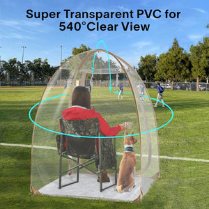 TopGold pop up weather pod provide 540 degrees super clear view for watching games