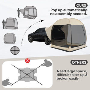 eighteentek car tent pops up automatically no assembly needed